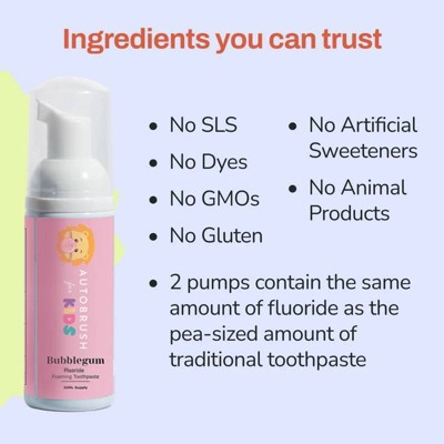 Autobrush Mint Fluoride Foaming Toothpaste - 3.4oz