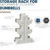 Neoprene Dumbbell Set with Storage Rack, Non-Slip Anti-Roll Hand Weights for Home Gym - 4 of 4