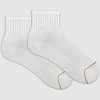 All Pro Women's 6pk Quarter Cotton Socks - White 4-10: Arch Support, Cushioned Sole, Moisture Wicking - 3 of 4
