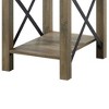 Abiram 16" Accent Tables Rustic Oak - Acme Furniture: Wood Composite, Open Shelf, No Assembly Required - 4 of 4