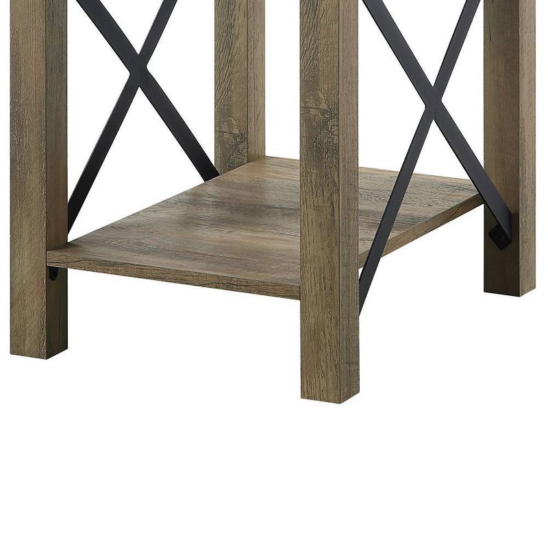 Abiram 16&#34; Accent Tables Rustic Oak - Acme Furniture, 5 of 9