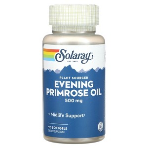 Solaray Plant Sourced Evening Primrose Oil, 500 mg, 90 Softgels - 1 of 2
