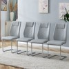 NicBex Faux Leather Dining Chairs Set of 8,Armless Upholstered Kitchen Chair with Plastic Anti-Slip Footpad for Dining Room,Kitchen - 2 of 4