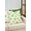C&F Home 18" x 18" St. Patrick's Day Shamrock Pattern Printed Accent Throw Pillow - 3 of 4