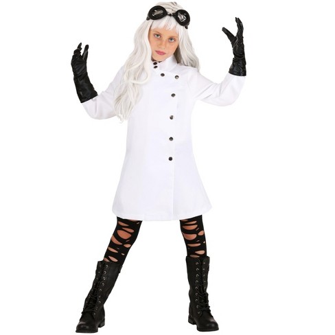 HalloweenCostumes.com Large Girl Mad Scientist Dress Costume for Girls,  Black/White