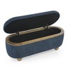 Grungis Upholstered Ottoman Bench with Storage, Multi-Functional Footrest with Storage for Bedroom & Living Room, Blue - 3 of 4