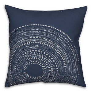 Creative Products Blue Circle Dot Pattern 18x18 Indoor / Outdoor Pillow - 1 of 4