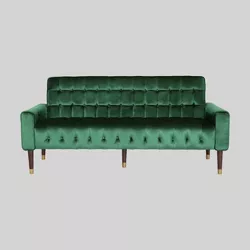 Hertford Tufted Velvet Sofa Emerald - Christopher Knight Home