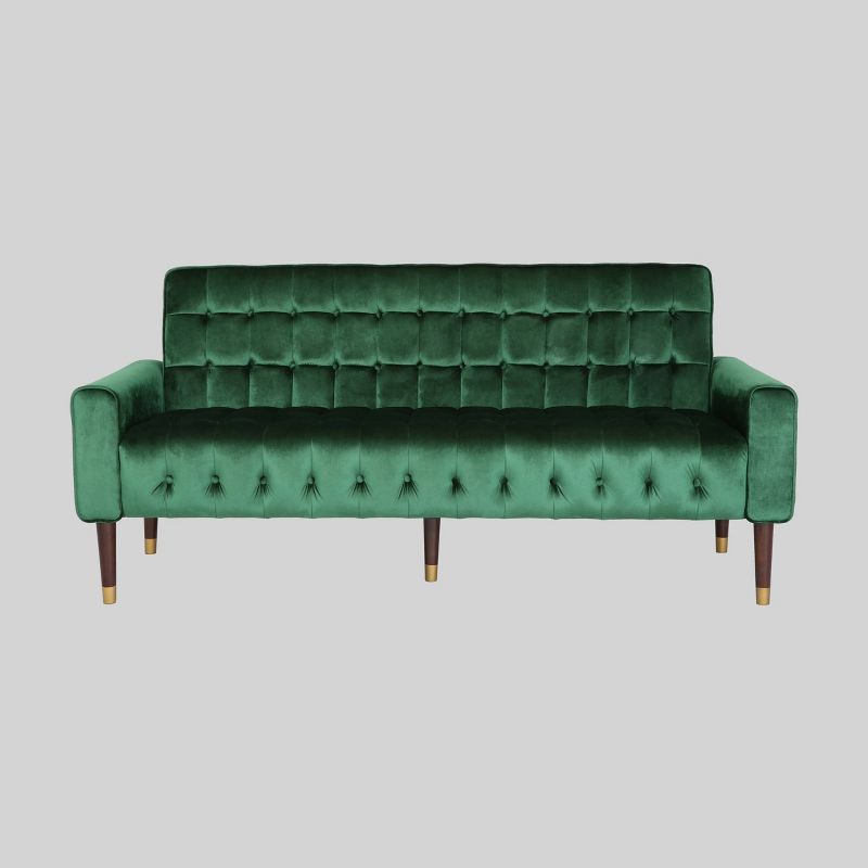 Hertford Tufted Velvet Sofa Emerald - Christopher Knight Home, 1 of 8