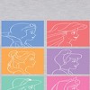 Women's - Disney - Snow White, Ariel, Belle, Cinderella, Jasmine & Aurora Fitted Graphic T-Shirt - 2 of 3