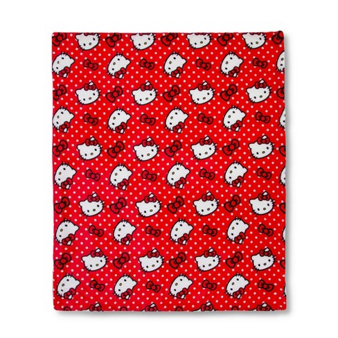 The Northwest Company Sanrio Hello Kitty Red Polka Dots Throw Blanket | 50  x 60 Inches