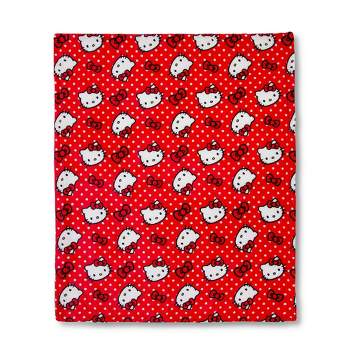 The Northwest Company Sanrio Hello Kitty Red Polka Dots Throw Blanket | 50 x 60 Inches
