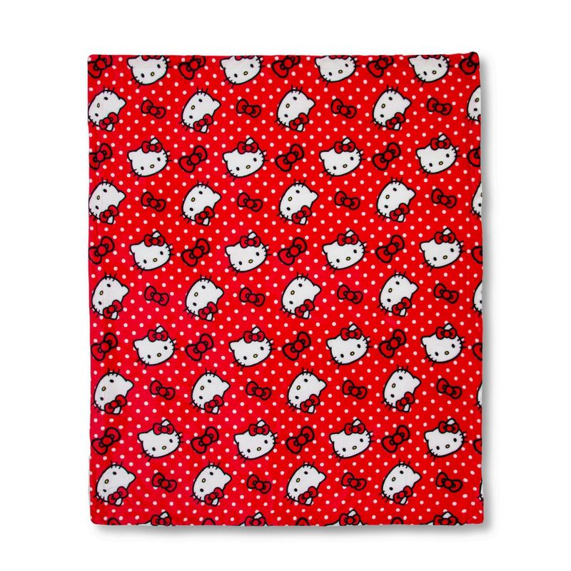 The Northwest Company Sanrio Hello Kitty Red Polka Dots Throw Blanket | 50 x 60 Inches, 1 of 10