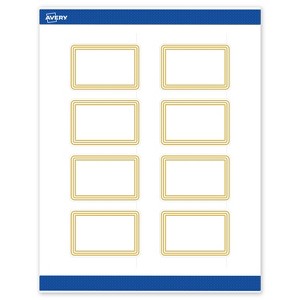 Avery 2" x 3" Labels, Gold Multi-Lined Border, 80 ct - 1 of 4