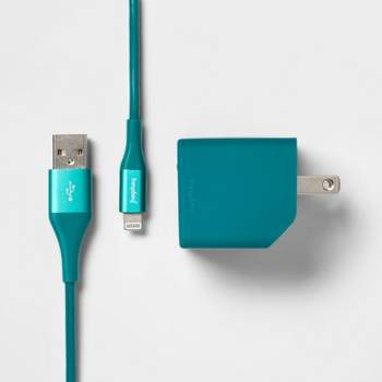 2-Port Wall Charger USB-A to Lighting Cable Kit - heyday™ Dark Teal