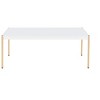 CAVINAS Rectangular Two-Tone Coffee Table,Tea Table with White Wooden Top,Gold Metal Tube Legs,48" Center Table for Living Room,Bedroom,Apartment - 4 of 4