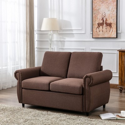 Loveseat Couch, Pull Out Sleeper Sofa Bed with Twin Size Memory Mattress with/without USB Ports for Living Room Spaces -ModernLuxe