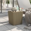 vidaXL Patio Table with Removable Lid Light, Brown, Polypropylene - 2 of 4