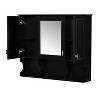 Chery Life 35'' x 28'' Modern Bathroom Wall Cabinet with Mirror, Open Shelves - 3 of 4