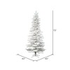 Vickerman Flocked White Spruce Slim Artificial Christmas Tree - 3 of 4