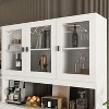 Famapy Combination Living Room Display Cabinet Tempered Glass Display Cabinet Storage Solutions - 2 of 4