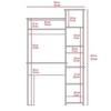 NicBex Home Office Desk 38.7" W Modern Writing Desk with 5-Tier Open Storage Bookshelves and Wooden Frame for Office, Study, Living Room - 4 of 4