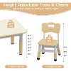 Kids Table and 6 Chairs Set,Height Adjustable Toddler Table,Graffiti Desktop, Children Study Table for 6 for Home Daycare Preschool for Ages 2-10 - 2 of 4