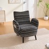 KWPZQEB Mid-Century Modern Accent Chair, Upholstered Lounge Arm Chair with Side Pocket & Solid Wood Legs for Living Room, Bedroom - 2 of 4