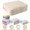 NewHome"Large Foldable Storage Bag for Comforters, Quilts, Bedding, Pillows with Dual Zippers & Compression"apricot - image 2 of 4