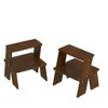 Sapphtopaz Modern End Table Set of 2 with Storage Square Minimalist Nightstand with Abstract Design Side Table for Living Room, Bedroom - 4 of 4