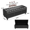Storage Ottoman Bench, Faux Leather Upholstered Storage Benches for Bedroom, Living Room, Entryway, Hallway - 2 of 4
