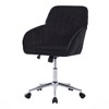 Yinvani Black Velvet Adjustable Office Chair - 2 of 4