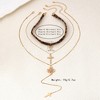 HTUTWOO Leopard Print Heart Cross Multi-Layer Long Necklace, Stackable Women Jewelry Gift Suitable for Daily, Gatherings and Banquets - 3 of 4