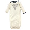 Touched by Nature Unisex Baby Organic Cotton Gowns, Elephant 6-Piece - 2 of 2
