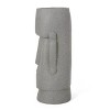 Christopher Knight Home Sumner Outdoor Cast Stone Polynesian Decorative Planter, Stone Gray - 4 of 4