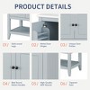 30" Modern Sleek Bathroom Vanity Elegant Ceramic Sink with Solid Wood Frame Open Style Shelf & Door Shelf Design - 4 of 4