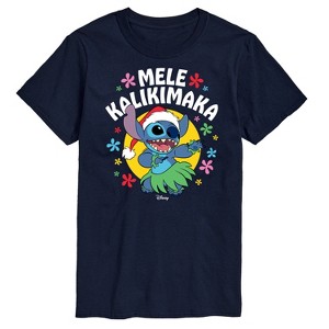 Men's - Lilo and Stitch - Mele Kalikimaka Short Sleeve Graphic T-Shirt - 1 of 4