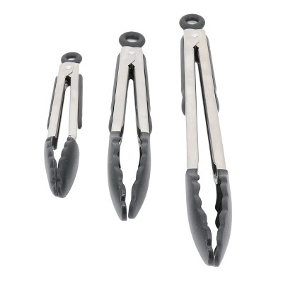 Craft Kitchen Set of 2 Stainless Steel Locking Tongs 