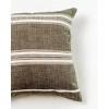 Slickblue 18 Inch Cotton Throw Pillow, Handwoven Cover with Insert, Classic Stripe Style, Square Cushion, Color Options - 2 of 4