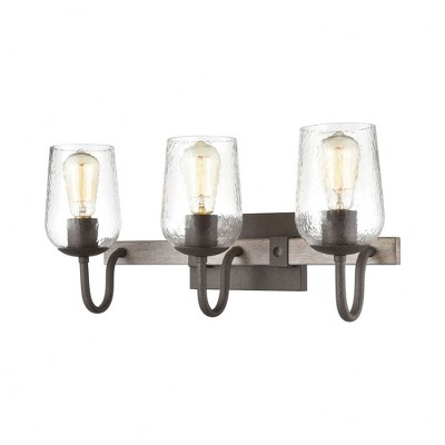 Elk Home Dillon 3 - Light Vanity in  Vintage Rust/Colonial Maple