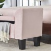 NicBex Ottoman Bench Modern Boucle Entryway Bench with Sliding Shelf and Wooden Legs for Living Room, Bedroom, Entryway - 2 of 4