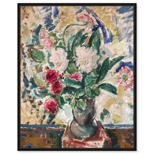 Art Remedy Alfred Henry Maurer - Flowers in a Vase Vintage Classic Roses Wall Art Framed - 1 of 4