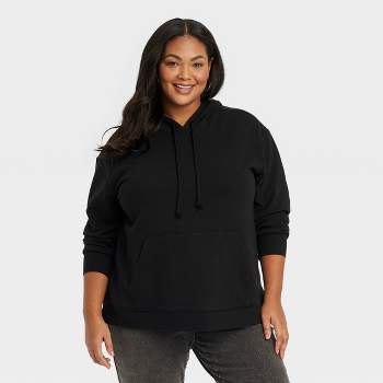 Buy Harpa Women's Fleece Hooded Neck Sweatshirt (GR4230_Black_Medium) at