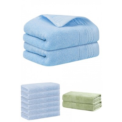 REGALWOVEN Striped Soft Absorbent Bathroom Cotton Towel Set 3 Pcs