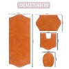 Waterford Collection Tufted Bath Rug, Extra Soft and Absorbent, Non-Slip Bath Mats, Machine Washable bath rugs for Bathroom, 4 Piece Set, Terracotta - 3 of 4