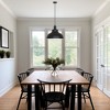 DORESshop 11.81 in. 1-Light Black Dome Pendant Lighting with Metal Shaded - 4 of 4