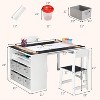 Kids Art Table and 2 Chairs, Craft and Play Activity Table With Storage Bins, Easy to Clean Kids Desk & Chair Set for Playroom - 2 of 4