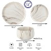 Lorren Home Trends Shiny Marble Pattern Dinnerware Set, 12 Piece Service for 4, Microwave and Dishwasher Safe - 2 of 4