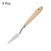 Unique Bargains Stainless Steel Pointy Wood Handle Painting Mixing Knife 4 Pcs - 3 of 4