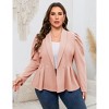 Plus Size Business Casual Blazers for Women Long Sleeve Shawl Lapel Blazer Suit Jackets - 2 of 4